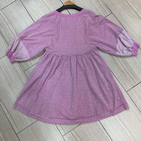 Light Weight French Terry Baby Doll Hi Low Dress Multiple Sizes - Picture 4 of 6